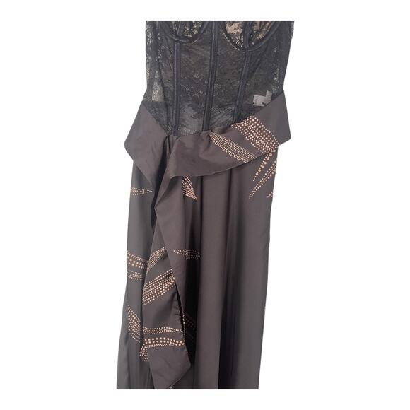 Katie May Shannon Corset Lace Gown Ruffle Gala Formal Floral Party Whimsigoth XS - Picture 11 of 16